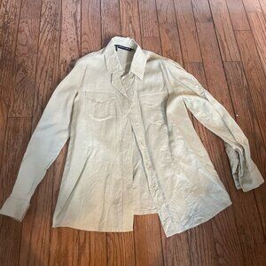 Women's 100% Linen Button Up Casual Shirt
